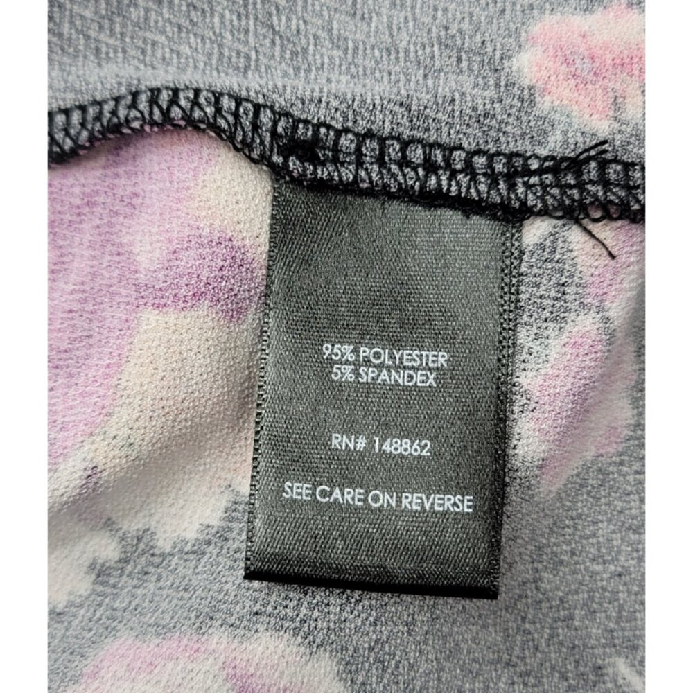 Torrid 2 Black Floral Mini Studio Knit Cold Shoulder Wrap Dress 2X 18 20 - Picture 10 of 12